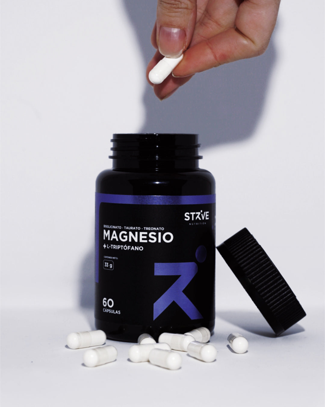 Magnesio +L-Triptófano 60 Capsulas (Strive Nutrition)