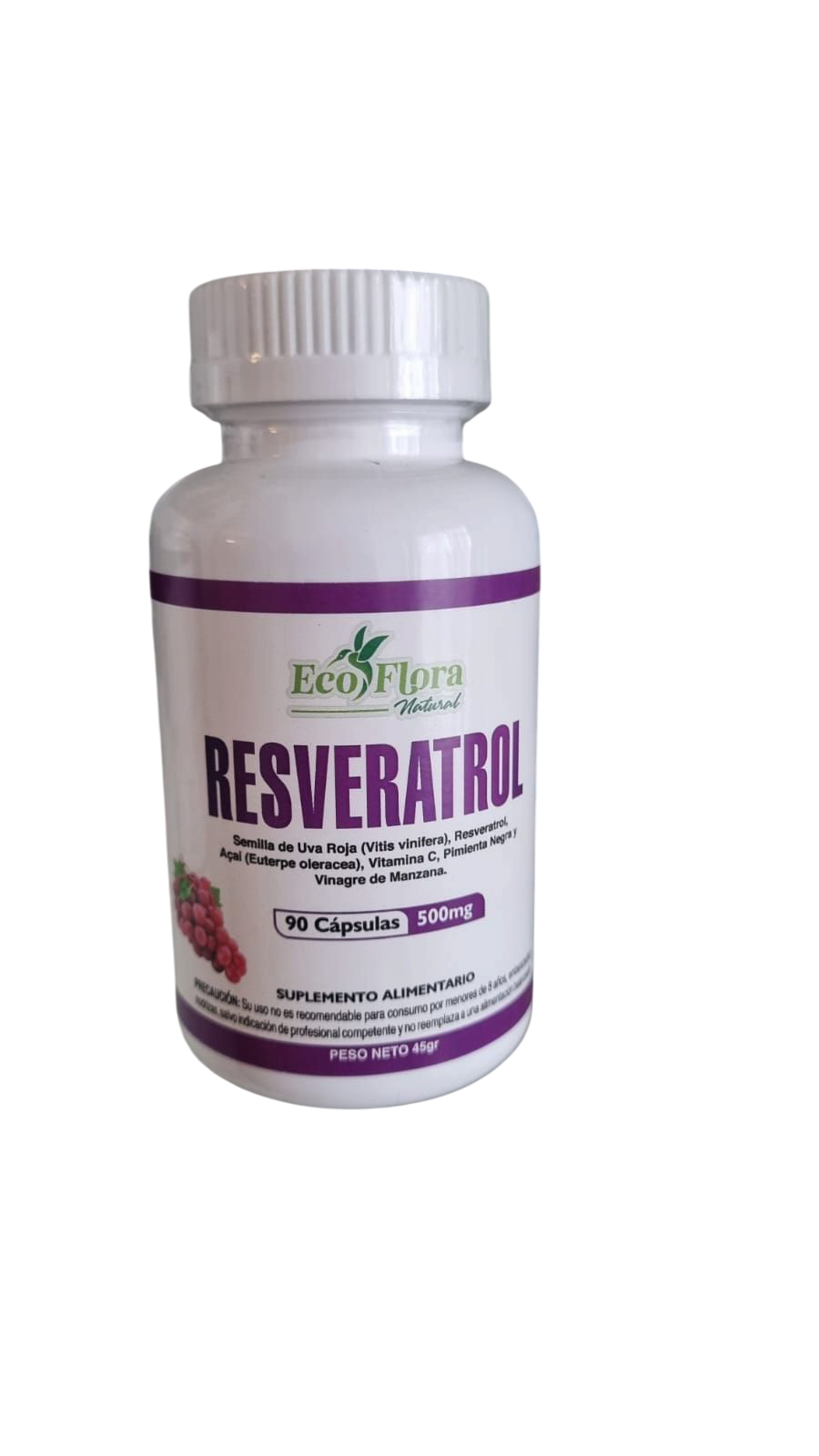 Resveratrol 500mg 90 Cápsulas