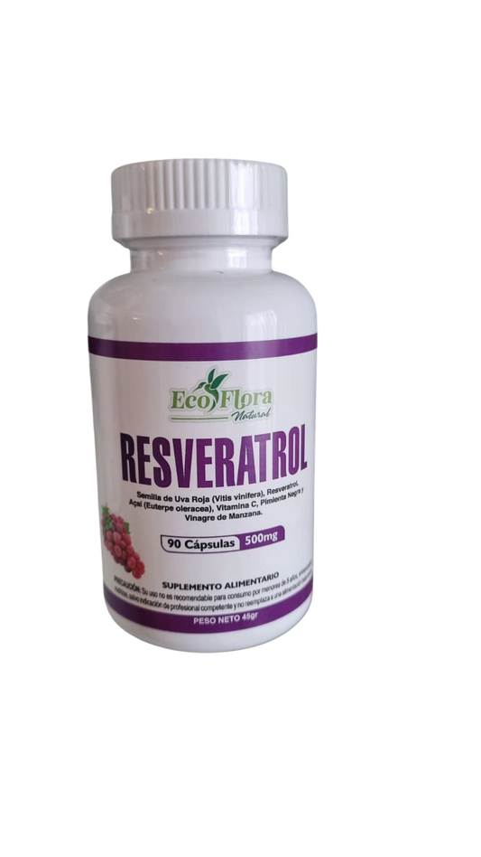 Resveratrol 500mg 90 Cápsulas